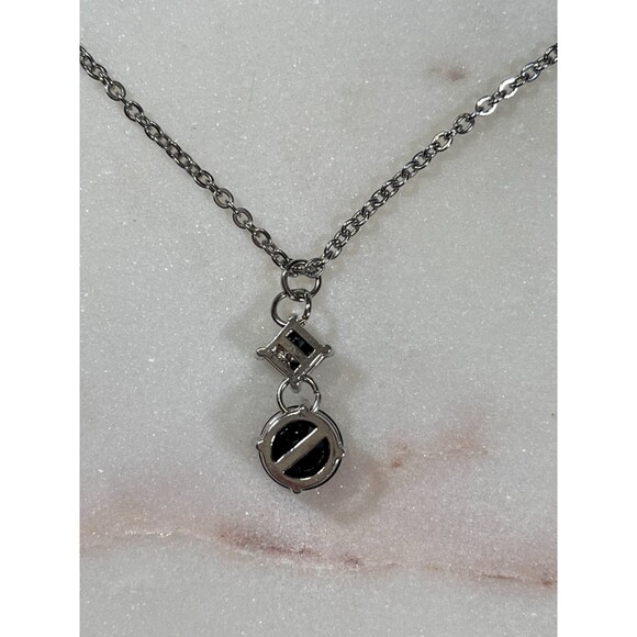 Charming Charlie RSVP | NWT Silver Tone Necklace with Black Pendant - Picture 4 of 6